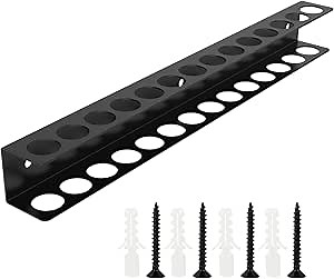 Screwdriver Organizer, 15.8 in Screwdriver Holder Wall Mount, Garage Tool Storage Rack, 14/23 Holes Wall Mounted Screwdriver Rack, Tool Storage Organizer for Professional & DIY Mechanics (14 Holes)