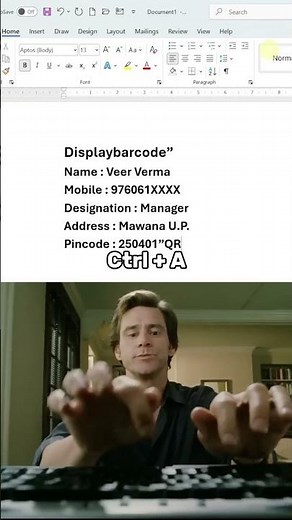 How to Create Qr Code in Ms Word 😱 | #computer #qrcode #msword #shorts #viral