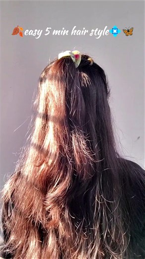 easy 5 min hair style 💠🍂🦋#shots #hairstyle #easyhairstyle #viralhairstyles @DipaLifestyle987