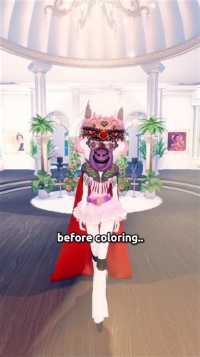 BEFORE coloring vs AFTER 🤩 #dresstoimpress #roblox #dti