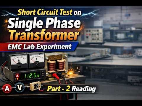 Short Circuit Test on Single Phase Transformer | EMC Lab Experiment | Part - 2 Reading