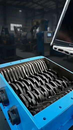 Shredder Machine Crushing a Laptop – Satisfying Destruction Video