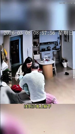 大妈突然犯病晕倒，还好家里有人