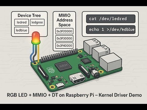 Глава 5.20 RGB LED через Device Tree и MMIO - The Linux Driver Development Guide for RPi 3