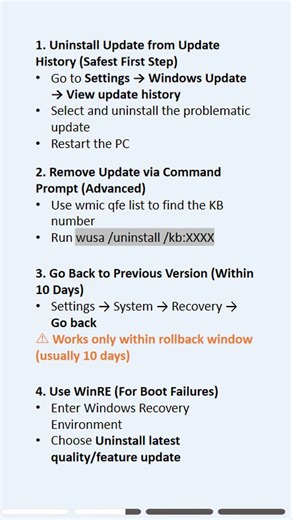 Windows update causing crashes or boot errors? #windows #error