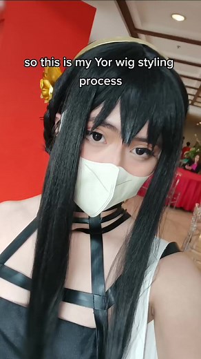 My Yor wig styling process #fyp #fypage #fypシ #fypシ゚viral #cosplay #yor #yorforgercosplay #yorforgersupremacy #cosplayer #cosplayanime #cosplayer #anime #animegirl #wig #wigstyling #wigstylistoftiktok #crimping #spyxfamily #anyaforger #loidforger