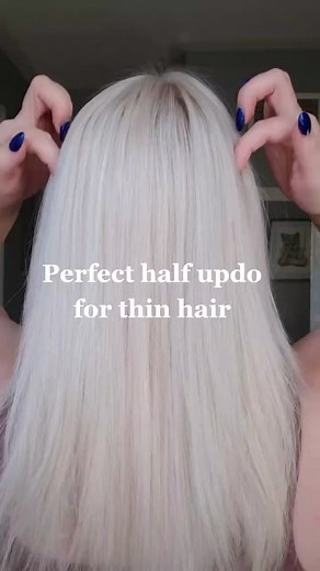 Love this easy hairstyle #diyhairschool #thinhairstyle #finehairstyles #thinhairtutorial #thinhairtok