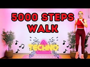 5000 Steps Walking Workout – 30 Min Fat Burn with Techno Music | Fast-Paced Cardio Workout