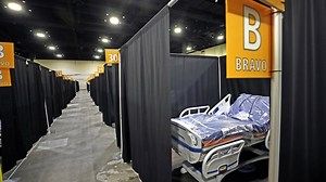 Patients Arrive at Reopened COVID-19 Field Hospital in Worcester's DCU Center