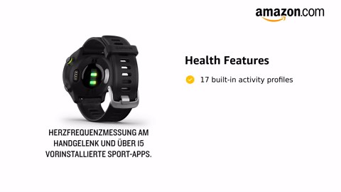 Garmin Forerunner 55 GPS Running Smartwatch, Black