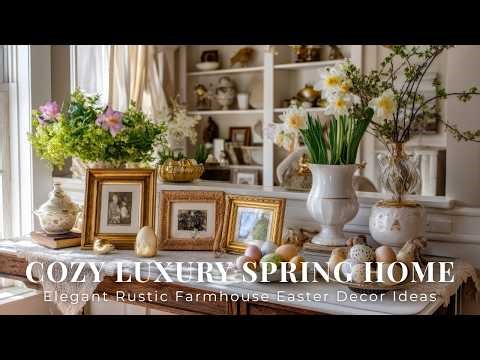 Elegant Rustic Farmhouse Easter Decor Ideas 2026 | Cozy Luxury Spring Home Inspiration