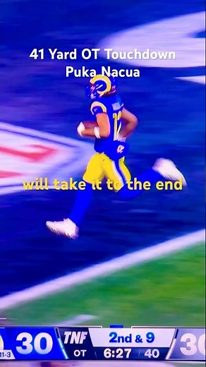 PUKA NACUA Touchdown in OVERTIME #trending