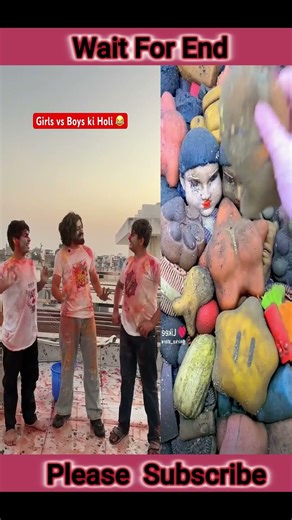 Girls vs Boys ki Holi 😂 #shorts #teratrigun #holi