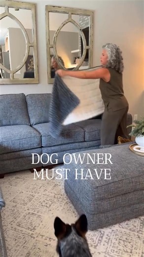 A tasteful, cosy way to protect your sofa, while keeping your dog comfy 🐾 Shop now: https://www.cuzibuy.com/products/cosy-plush-pet-seat-sofa-cover | The Kitchen Tool Box