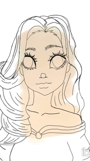 her blush 🤌🤌#my #first #video my first digital art on mobile with my hands