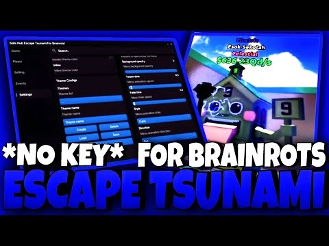 Escape Tsunami For Brainrot Script *NO KEY* ⚡- Free , - Godmode, - Auto coins ✅