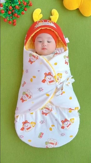 ✨😴 Sleeping Baby Swaddle Magic 💛👶 | Cutest Baby Wrap Ever! 🍼💤