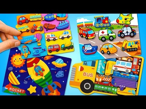 Learn Vehicles for Kids | Transportation Matching Puzzle Game 🧩