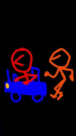 Skit about Orange stickman chasing red stickman