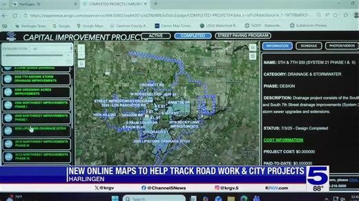 New online map to help Harlingen residents track road work, city projects