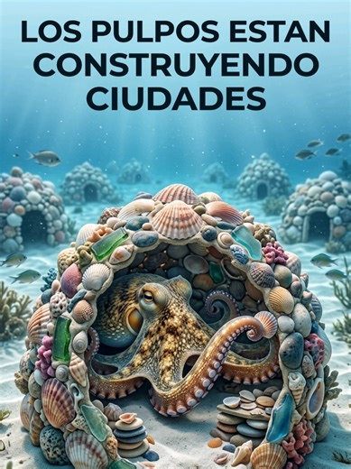 Los pulpos construyen ciudades submarinas