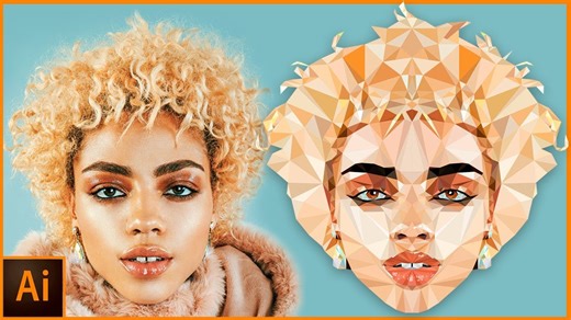 Illustrator low poly portrait effect tutorial