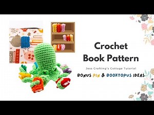 Crochet Book Pattern - Free Pattern - Crochet Tutorial - Video Tutorial - How to Crochet a Book