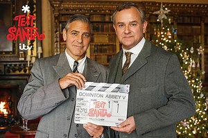 See George Clooney in 'Downton Abbey' duds for Christmas sketch