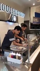 SNOW FACTORY is now open in the food court serving Thai ice cream rolls in 13 flavors with over 30 toppings! See how they make this low fat, organic and tasty treat! | South County Center