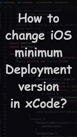 How to change iOS minimum Deployment version in xCode? #iosdevelopment #programming #xcode #ios