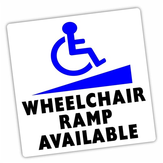 Wheelchair Ramp Available Sticker: Disability Awareness Sign D70 - Etsy