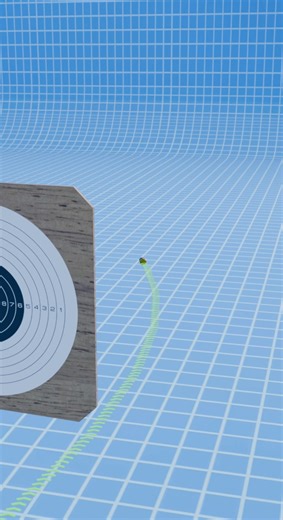 Does rotating the hand forcefully make the bullet spin in the air?