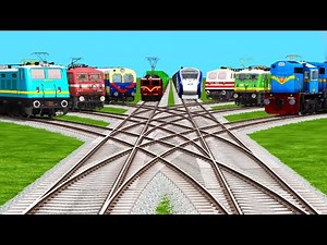 More Trains Crossing By Bumpy Branched🏌‍♂️ Grandient Tracks | indian railways| trains videos