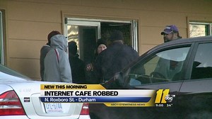 Internet cafe robbed in Durham, suspects on the run