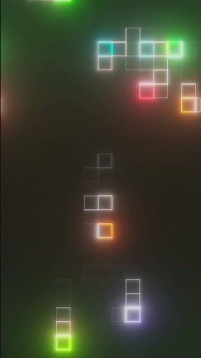 FREE Neon Tetris Glow Overlay | Relaxing Loop Animation Background #abstractvisuals #digitalart