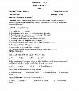 Fill in the blanks (10 Marks)A triangle has .......... Vertic... | Filo