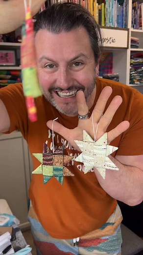 These Scandinavian Folded Star ornaments are one of my favorite ways to show off beautiful fabric. This year I’m using the Golden collection by @makoweruk - metallic accents, rich reds, greens, creams, and browns… pure perfection. 🎄Get the fabric in the shop and a longer tutorial is indeed over on my YT. #MxDomestic #FabricOrnaments #HandmadeHoliday #ScandinavianStar #QuiltFabric #ChristmasCrafts #Sewistsofinstagram #ModernMaker | Mx Domestic