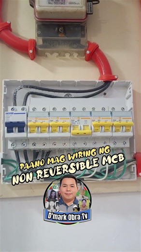 Paano mag wiring ng NON REVERSIBLE MCB on DB-12F panel box #fypシ゚viral #industrialelectrician