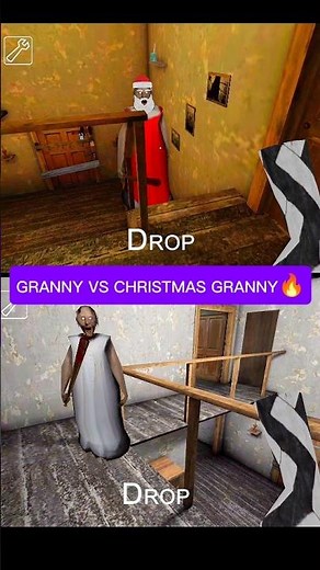 GRANNY vs Christmas Granny 😨 Full Chaos! #granny #horrorgaming