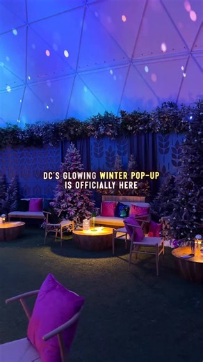 ❄️ Snowglow has arrived at @hilawndc—an immersive winter experience inside a 50-ft dome transformed into a glowing holiday snowglobe, complete with 360° animated visuals, festive cocktails (hot and cold), and seasonal small plates like fondue and coconut shrimp. Tickets are $29 (via @resy ) and include a reserved table and a 90-minute holiday art show crafted by award-winning digital artist @lauraaliceartist. Food and drinks are a la carte. Open seven days a week through January 4. #hosted . . .