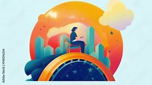 A person with bipolar disorder a rollercoaster with up and downs in their brain. Psychology art concept. .