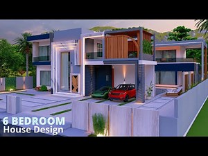 Modern Luxury House (20m x 16m) | 6 Bedrooms with Estimate cost.