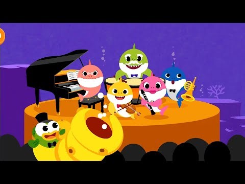🎻🎺🎹 Violin, Trumpet, Piano – Baby Shark Teaches Musical Instruments! 🎶🦈