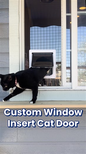 Cat Door Window Insert for Safe Outdoor Access