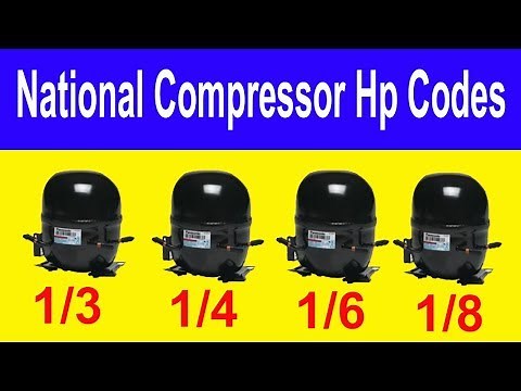 National all size compressor full detail Hp Codes, Size, Model Numbers