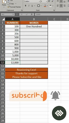 How To Convert Numbers into Words In Excel #creativecontentcreator #respect #excel