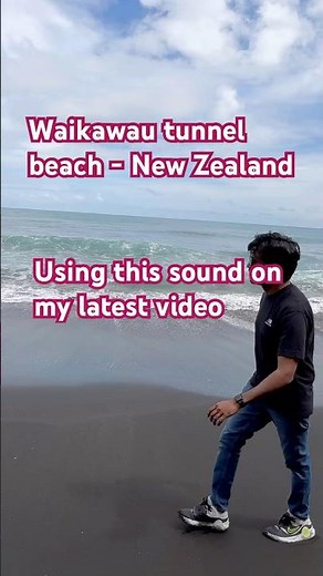 POV: You found NZ's secret black sand beach 🖤