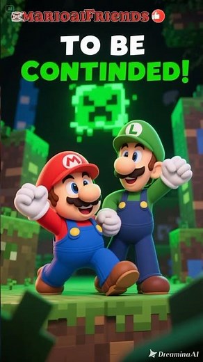 Super Mario & Luigi Jump into Minecraft World! 🟩🍄