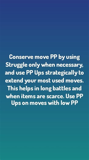 Pokémon Tip / Manage Move PP
