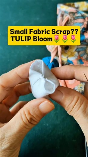Passion To Profit on Instagram: "DIY Fabric Tulip 🌷How to Make a Beautiful Tulip in Minutes #shorts #sewing #tipsntricks #diycrafts"
